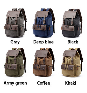 Vente en gros de <span class=keywords><strong>sac</strong></span> d'école vintage en toile pour hommes, <span class=keywords><strong>sac</strong></span> à dos étanche pour ordinateur portable, <span class=keywords><strong>randonnée</strong></span>, voyage, <span class=keywords><strong>sac</strong></span> à dos antivol - Product Image 6