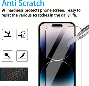 Protecteur d'écran de téléphone portable transparent HD incassable <span class=keywords><strong>Compatible</strong></span> pour <span class=keywords><strong>Iphone</strong></span> 14 15 13 16 17 Pro Max <span class=keywords><strong>XR</strong></span> 9H 6D 2.5D <span class=keywords><strong>verre</strong></span> <span class=keywords><strong>trempé</strong></span> - Product Image 3