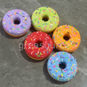 Frutas Tropicales Redondas de 3.3 Pulgadas, 9 Piezas, Donuts Coloridos, Exhibición de Alimentos Artificiales, Pan Azul Matcha, Accesorios de Decoración, Video ASMR - Product Image 2