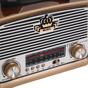 Factory Retro Multiband Radio BT Portable AM FM SW Handheld Radio Rechargeable Battery <b>USB</b> TF AUX Play Disco Light ABS Plastic - Product Image 5