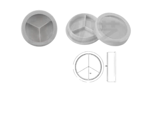 Boîtier vide pour fard à paupières en plastique PP sur mesure, palette de correcteur 3 couleurs, conteneur cosmétique - Product Image 1