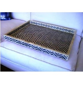 Inlay en résine d'os très demandé pour la présentation de café, thé, snacks, bonbons et fruits secs sur table basse, à prix d'exportation - Product Image 5