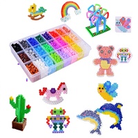 Nouveau design 2026 – Kit de perles à fusionner Hama en plastique écologique, perles rondes de 5 mm pour loisirs créatifs, jouet éducatif personnalisable pour enfants