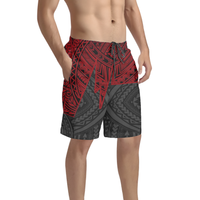 Drop Shipping polinezya Samoan Tribal tasarım özel erkek spor spor koşu kısa pantolon erkek rahat kısa plaj şortu