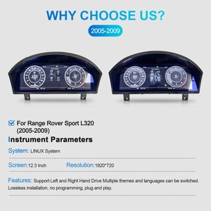 Navihua Car LCD Dashboard Panel for Range Rover Sport L320 Upgrade Speed <b>Meter</b> Screen Multimedia Lcd Dashboard - Product Image 6