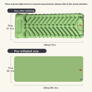 Colchoneta Inflable de Alta Calidad LLOYDBERG, Colchón de Nailon 40D TPU de 10 cm de Grosor, Bomba de Pie para Exteriores, Colchoneta para Dormir de Camping - Product Image 2