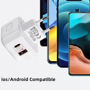Super Fast Charging 20W PD Charger <b>Type</b> <b>c</b> +QC3.0 <b>USB</b> Mobile Phone Adapter US EU UK <b>Plug</b> - Product Image 3