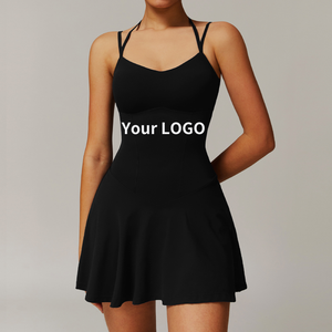 Jupe <span class=keywords><strong>de</strong></span> yoga respirante à haute élasticité, combinaison <span class=keywords><strong>de</strong></span> tennis une pièce, robe, vêtements <span class=keywords><strong>de</strong></span> sport pour femmes, ensemble <span class=keywords><strong>de</strong></span> jupes, jupe <span class=keywords><strong>de</strong></span> tennis, vêtements <span class=keywords><strong>de</strong></span> sport pour l'été - Product Image 4