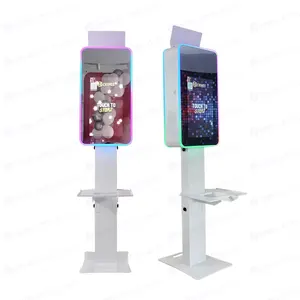 Selfie Magic Mirror Photobooth Camera Machine Wedding Party Events Vogue Photo Booth Kiosk With Printer LED Frame Flash Light