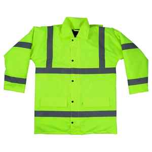 Chaqueta reflectante de seguridad de poliéster del mejor diseño al por mayor Chaleco de trabajo de seguridad impermeable transpirable con características reflectantes - Product Image 1