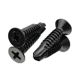 Custom Metal Black Plated galvanised metal hex head tek wood galvanized screws Building roofing Drilling Screws