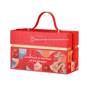 2026 New Year Custom Red <b>Wine</b> Gift Box with Couplets for Chinese New Year - Product Image 3
