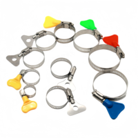 Collier de serrage pour tuyau en plastique de style américain, toutes tailles, haute qualité, avec poignée papillon, réglable, avec clé en plastique