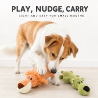 Jouet à mâcher pour chien en peluche douce en forme d'animal 3D avec couineur intégré