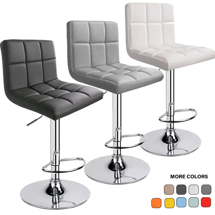 Swivel Restaurant Classic Back White Bar Chair Kitchen Island Adjustable Swivel Bar Stools High Chair For Bar Table