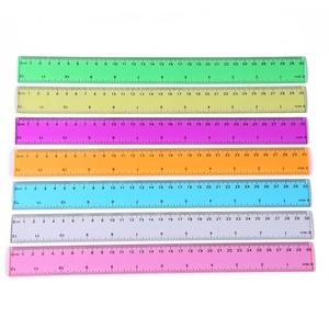 Regla de 30cm logotipo personalizado anuncio multifuncional estudiante papelería regla de plástico moldeado por inyección escala negra al por mayor - Product Image 1
