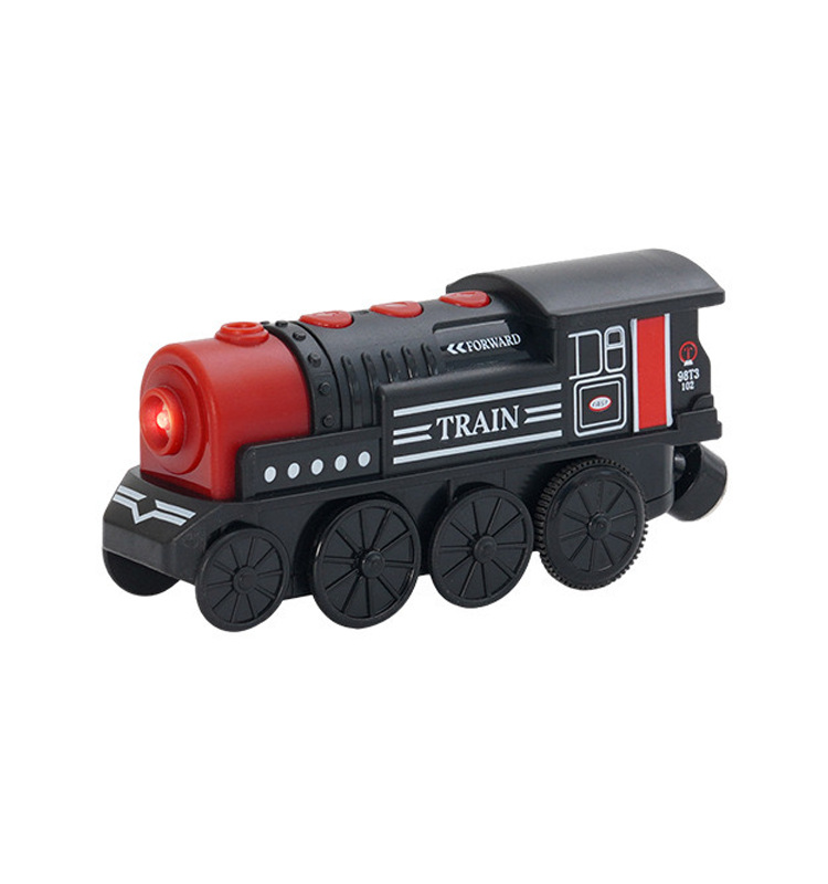 Tête de train vintage noir et rouge