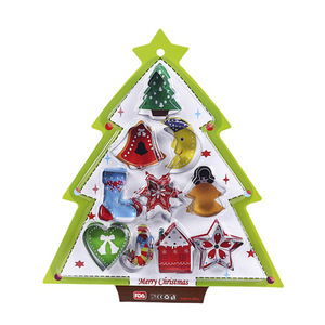 Stainless steel Christmas cake and cookie molds, <b>baking</b> children's cookie shapes, 6-piece and 10-piece chocolate tools <b>set</b> - Product Image 1