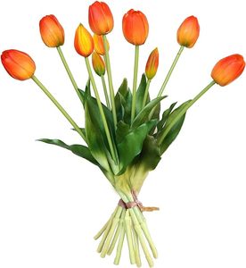 Tulips <b>Artificial</b> <b>Flowers</b> Real Touch Eco-friendly 50 Pcs Bouquet Home Wedding Mother's Day Valentine's Easter Christmas New Year - Product Image 1