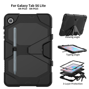 Custodia per Tablet con protezione completa del corpo per <span class=keywords><strong>Samsung</strong></span> Galaxy <span class=keywords><strong>Tab</strong></span> <span class=keywords><strong>S6</strong></span> <span class=keywords><strong>Lite</strong></span> 10.4 pollici P610 P615 custodia protettiva per cavalletto integrata - Product Image 3