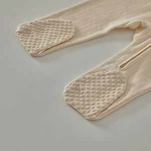 Groothandel Biologisch Katoen Honingraat Jacquard Baby Outfit Kleding Baby Rompertje - Product Image 5