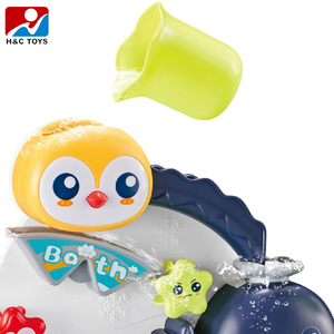 Bébé jouer jouets pulvérisation d'eau baignoire <span class=keywords><strong>ventouse</strong></span> jouets en plastique sûr pingouin château jeu d'eau pour la baignade - Product Image 3