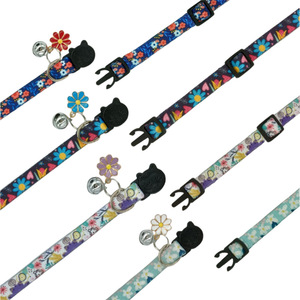 Collares florales para gatos con etiqueta de aire <span class=keywords><strong>Collar</strong></span> para mascotas antipérdida con colgante de silicona y flores <span class=keywords><strong>Collar</strong></span> con etiqueta de aire Cutie Cat Breakaway Collares - Product Image 4