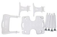 DA-6058E Banc de douche de sécurité moderne pour salle de bain, avec accoudoirs élargis, siège à découpe en U, trous de drainage, coussin en EVA, pieds à ventouses, réglable en hauteur