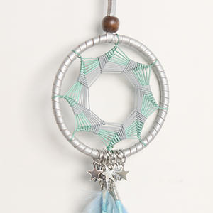 Star Dream Catcher Car Hanging Wind Bell Ins Yulu Ping Colgante con técnica pulida Material DIY Decoración de coche - Product Image 5