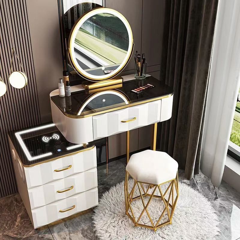 White 80 Table Smart Cabinet Smart Mirror Platinum Bird's Nest