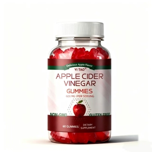 Bonbons gélifiés au vinaigre de cidre de pomme OEM ACV, détoxifiant, brûleur de graisse, naturel, végétalien, 1000 mg - Product Image 1