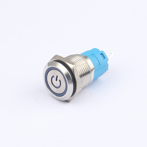 16mm không thấm nước dẫn ngay lập tức tự khóa kim loại nút chuyển đổi 1no1nc kết hợp 5A hiện tại cho thiết bị nhà IP65 250V - Product Image 1