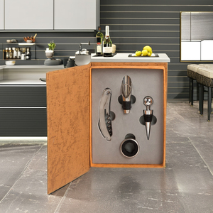 Hot 4 cái cuốn sách Shaped thép không gỉ corkscrew rượu vang <span class=keywords><strong>Set</strong></span> Bar sets đối với Quà Tặng - Product Image 1