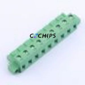 DB2EKM-7.62-9P-GN-S Plug-in Terminal Block P=7.62mm Connector Male Plug Screw Fixing 1x9P 7.62mm - Product Image 1