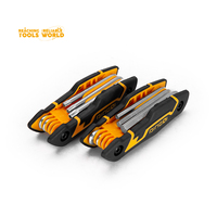2020 DingQi Perkakas Tangan Gaya Baru 8 Buah Kunci Hex dan Torx, Set Kunci Torx Hex Kunci Torx Lipat
