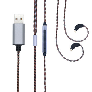 Usb Headphone <b>Cable</b> With Mic 0.78mm Connector For Calls And Volume Control - Product Image 2