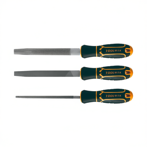 Ensemble de 3 limes en acier Toolmak 20 cm, limes professionnelles pour le travail des métaux - Product Image 3