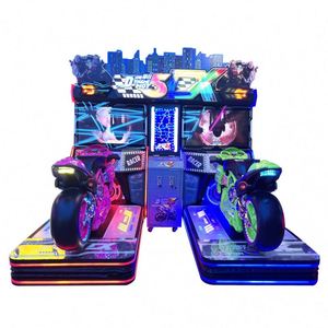 เครื่องเกมจำลองการแข่งรถ VR ขั้นสูง พร้อมเก้าอี้เคลื่อนไหว ให้ประสบการณ์การขับขี่แบบสมจริง อุปกรณ์เชิงพาณิชย์สำหรับมอเตอร์ไซค์แบบไดนามิก - Product Image 2