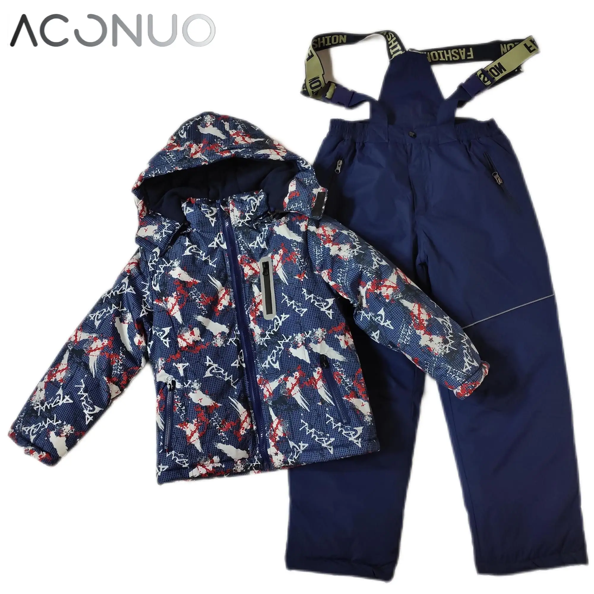 Yajianuo Custom Kinderen Skipakken 2 Stuk Sneeuw Winter Warm Jongen Ski Sets Jas En Broek Outdoor Kleding Kid