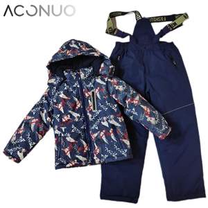 Yajianio Setelan Ski Anak, Jaket Dan Celana Ski Anak Laki-laki, Musim Dingin Salju 2 Potong, Pakaian Luar Ruangan - Product Image 1