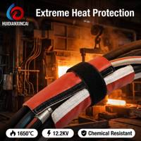 Manchon ignifuge auto-agrippant avec tube de protection en fibre de verre à haute isolation et tension de dérivation diélectrique de 12 kV