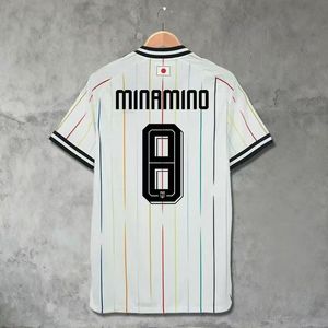 Kubo # Maglia da Calcio della Nazionale Giapponese 2020 Bianca con Strisce Multicolore per Partite Fuori Casa - Product Image 4