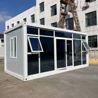 Maison conteneur préfabriquée modulaire mobile de 20 pieds, maison mobile de luxe avec cadres de transport et unités détachables pour la vie compacte