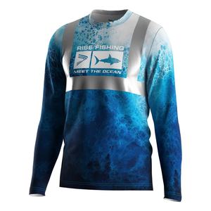 Chemises de pêche réfléchissantes pour hommes à manches longues UPF 50+ à séchage rapide pour les pêcheurs passionnés - Product Image 1