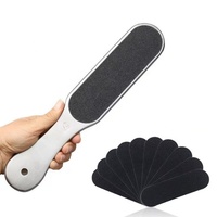 Lime à pied remplaçable en acier inoxydable pour le nettoyage et l'épluchage des pieds de pédicure de haute qualité avec logo personnalisé en gros