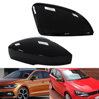 6R0857537C9B9 6R0857538C9B9 Cubiertas de Espejos Retrovisores Laterales Negros Brillantes para VW Polo 6R 09-18 hasta 2016+