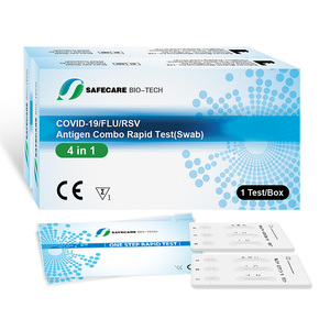 Test rapide <span class=keywords><strong>respiratoire</strong></span> 4-en-1, <span class=keywords><strong>grippe</strong></span> A/B, COVID-19, RSV, adénovirus, kit de test antigénique combiné, écouvillon nasal, CE IVD pour usage professionnel - Product Image 3