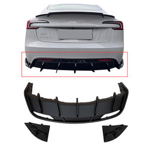 Pièces de carrosserie automobile : Lame avant, diffuseur arrière, jupes latérales pour Tesla Model <span class=keywords><strong>3</strong></span>, nouveau kit de pare-chocs à fixation par boulons, ajustement universel - Product Image 6