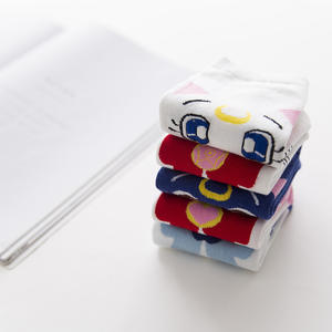 Primavera e Verão Novos Produtos Lua Desenhos Animados Gato Barco Meias Algodão Doce Criativo Estudantes Mulheres Tornozelo Calcetines Meias - Product Image 3