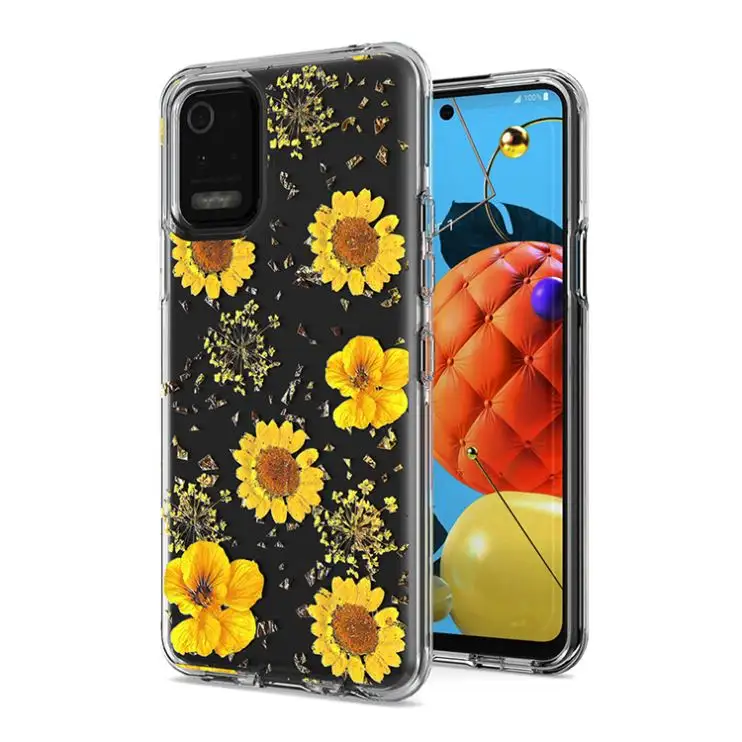 YeXiang Cellphone Mobile Back Covers Custom Print Flower Phone Case For LG K92 Q92 K52 Q52 K42 K62